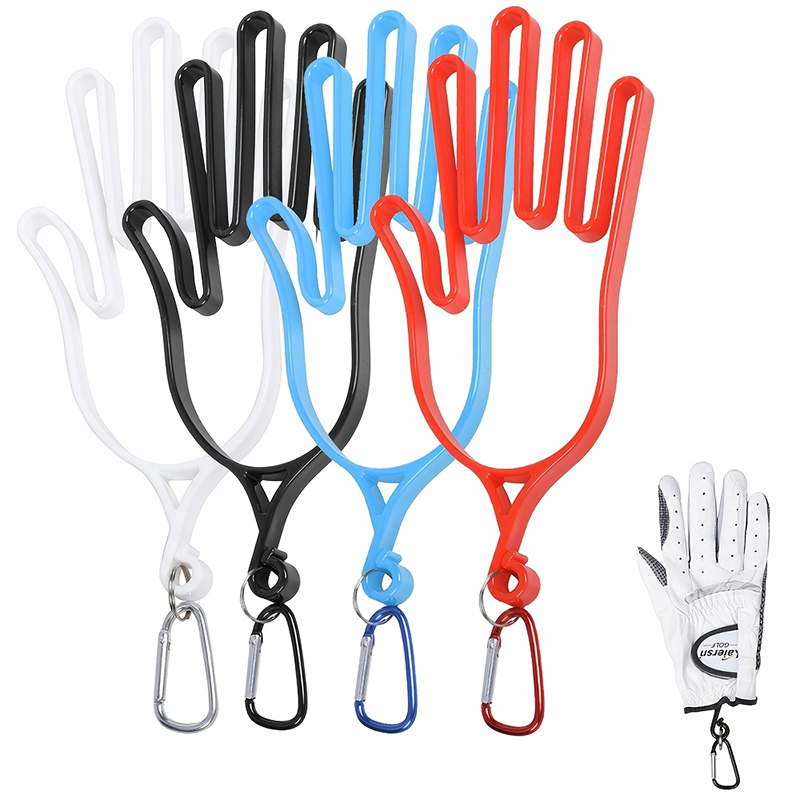 Golf Bag - 2 Stück Golf-Handschuhhalter mit Karabiner, ABS-Handförmiger